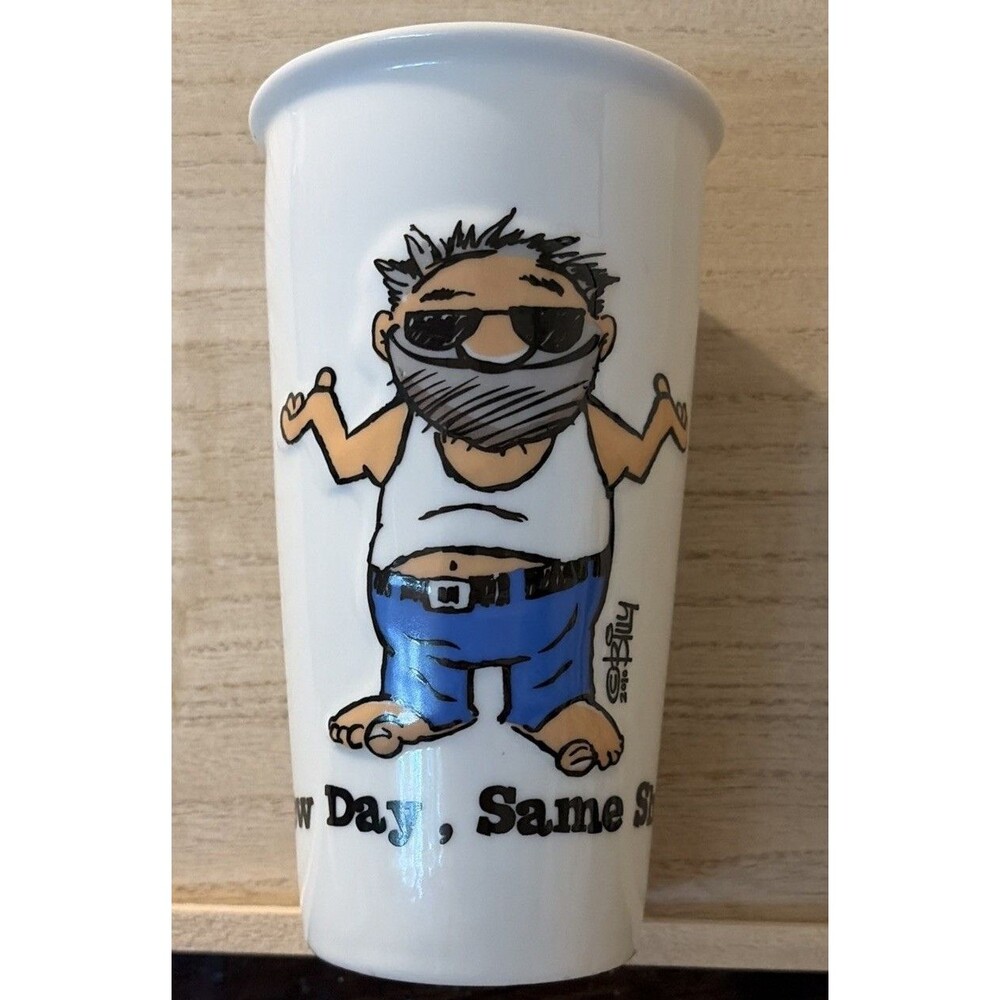 G21 2010 Jack Squat Brand , New Day Same Shirt Glass Funny Humorous Gag Gift